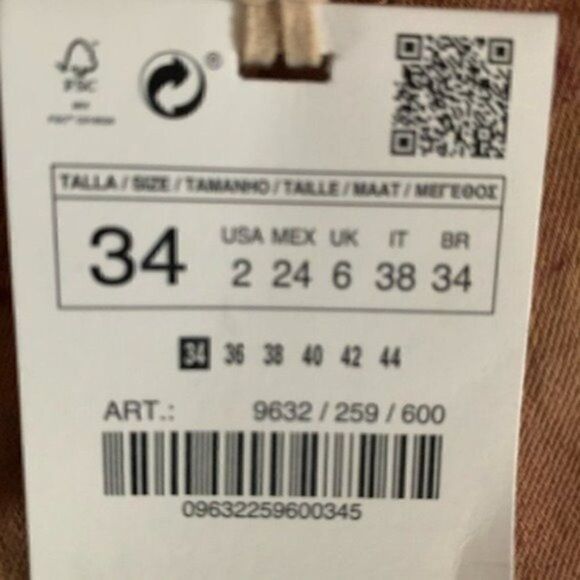 Zara Red Tie Dye Skinny Jeans NWT - Picture 15 of 15